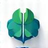 Icon representing brain and body for holistic development